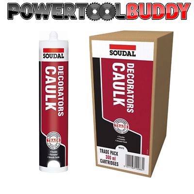 Soudal Dekorateure Abdichten Acryl Lösemittelfrei Dichtstoff Füller Box mit 24 WEISS