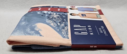 Gap Kids Boys 2 Pack Tee, Peach Surf Henley, Size M(8)/New - Picture 2 of 7
