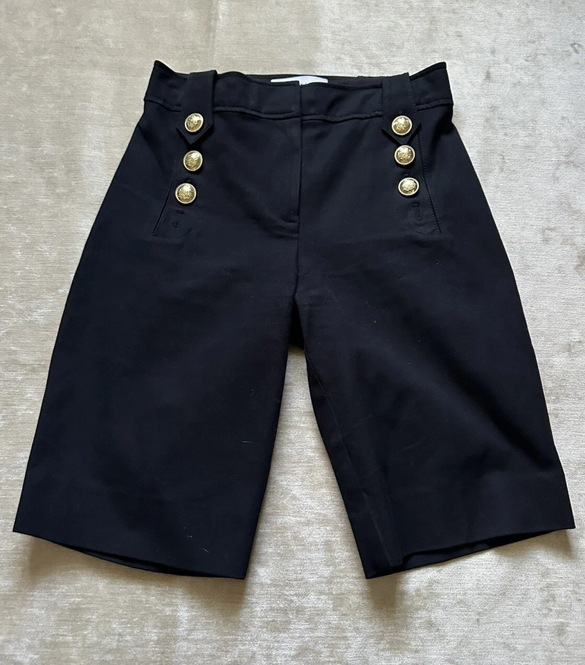 Bermudas Derek Lam 10 Crosby Robertson Sailor Botón Dorado Talla 2 LEER Foto 3 de 4
