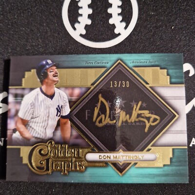 2022 Topps Five Star Don Mattingly /30 Golden Graphs Aqua Autograph #GG-DM