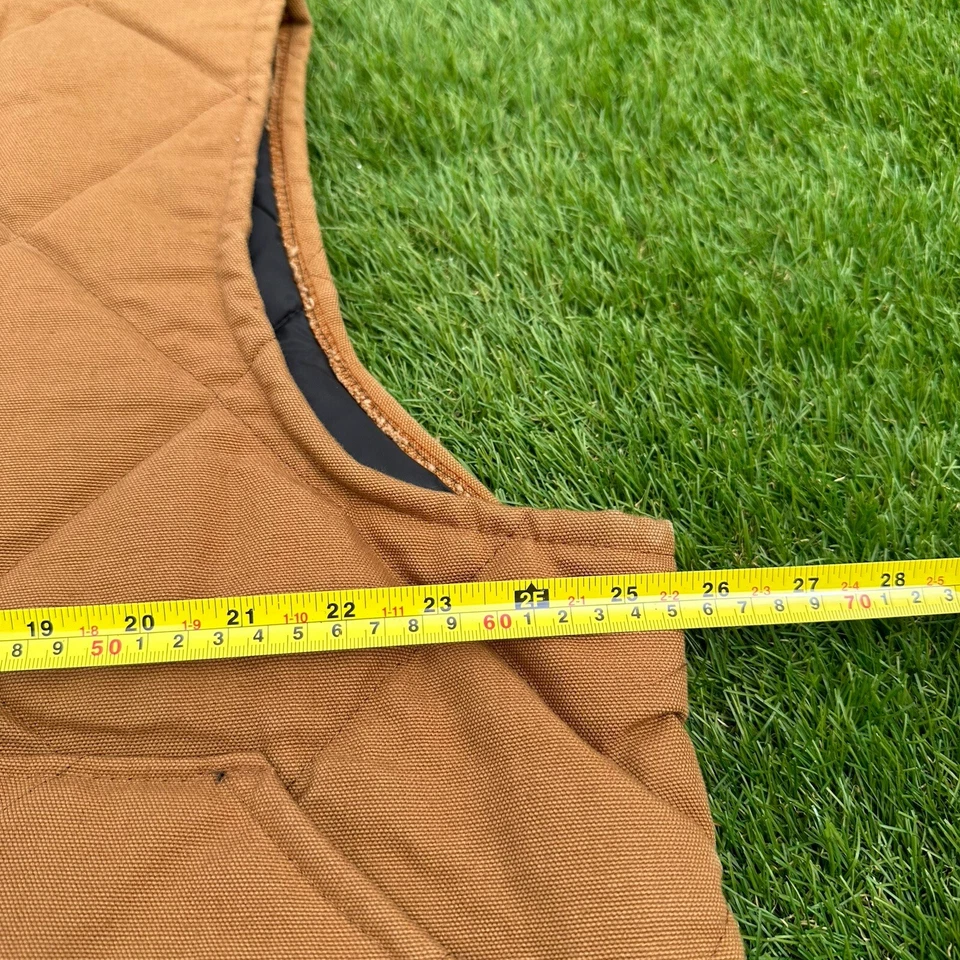 Chaleco de Lona Acolchado Ropa Resistente Forester Años 90 De Colección Talla 2XL Bronceado Aislado Trabajo Foto 2 de 4