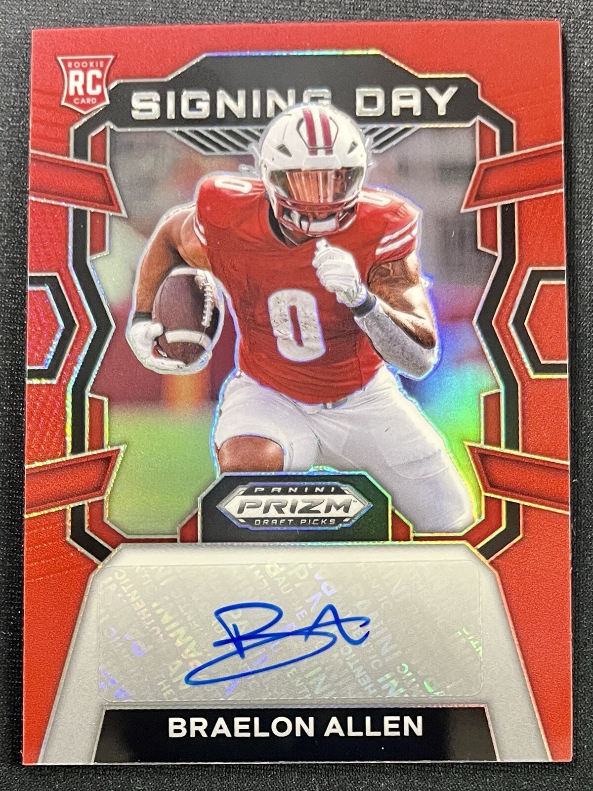 Braelon Allen Panini Prizm Draft Picks Signing Day #SDBAN Red