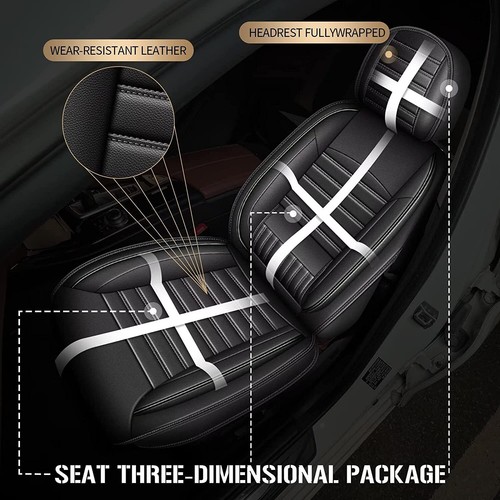 Car Front&Rear Seat Covers Leather Set 5-Sits For Jeep Wrangler 4-Door 2003-2017 - Picture 3 of 9