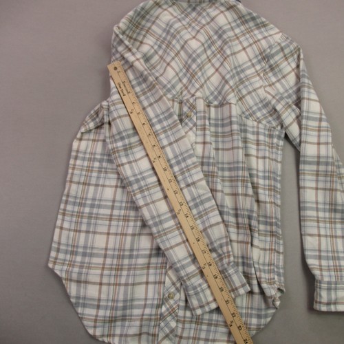 Marmot Shirt Womens Medium Long Sleeve Pocket Button Up Plaid Gray - Picture 8 of 9