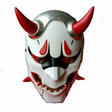 Japanese Cosplay Hannya Devil Demon Oni Samurai Prajna Mask Props Full Face Mask