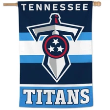 TENNESSEE TITANS LOGO 28"X40" BANNER FLAG NEW WINCRAFT 👀