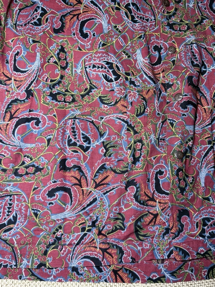 Camisa Polo Ralph Lauren De Colección Para Hombres Grande Caldwell Rojo Cuello Lazo Floral Cachemira Foto 4 de 4