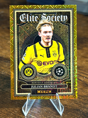 Julian Brandt 2024-25 Topps Merlin Elite Society Insert Gold Mojo Refractor /25