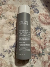 PAULA'S CHOICE 6% MANDELIC ACID + 2% LACTIC ACID LIQUID EXFOLIANT 3 OZ SEALED