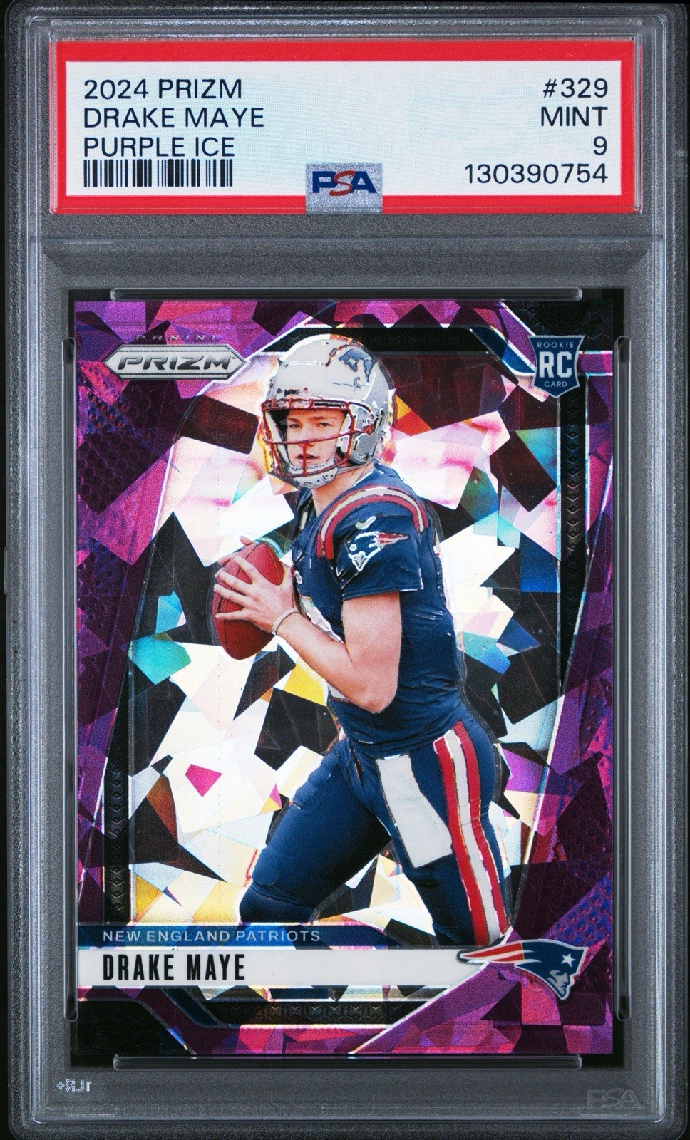 2024 Panini Prizm - Drake Maye #329 Purple Ice Prizm /225 (RC) #329