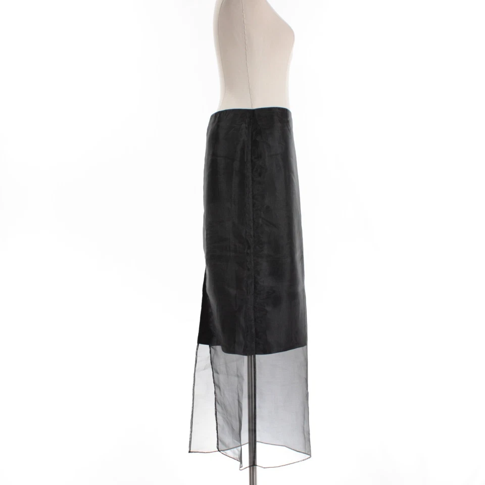 Rag & Bone NWT Annebet Organza Satin Midi Skirt Size 2 US in Black Polyester - Image 3 of 4