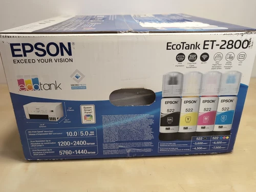 Epson EcoTank ET-2800 Color Inkjet All-In-One Printer - Black - Picture 2 of 3