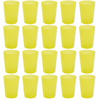 20X Kunststoffbecher Gelb Trinkbecher Party-Becher PlastikgläSer Mehrweg 0,4L