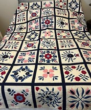 Vintage Baltimore Album Hand Stitched Quilt 9...