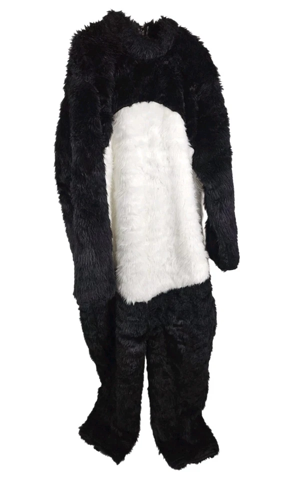 TOTALMENTE NUEVO Caja Abierta Oso Panda Completo Adulto Mascota Disfraz Fursuit Grueso Peludo Peluche Foto 3 de 4