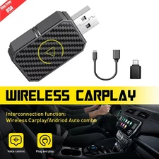 Wireless Carplay Android Auto Adapter 2 in 1 Mini Box Plug&Play Wireless Dongle
