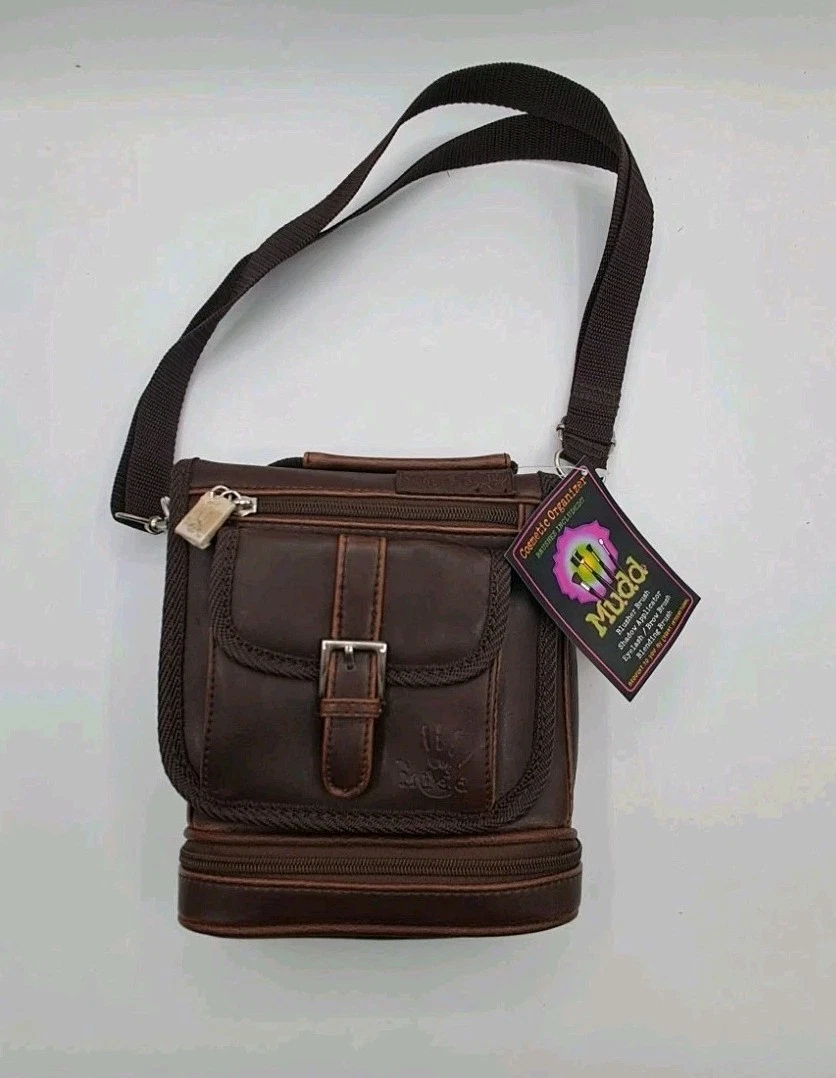 Vintage Y2K Mudd Bags Cosmetic Organizer Brown New Old Stock