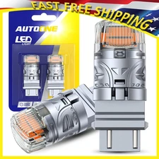 2x AUTOONE 3157 LED Bulb Turn Signal Backup Reverse Light 3156 Super White 3000K