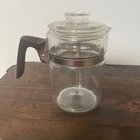 Pyrex Glass Stovetop Coffee Percolator 5 Cup 7826-B Vintage W/glass Stem