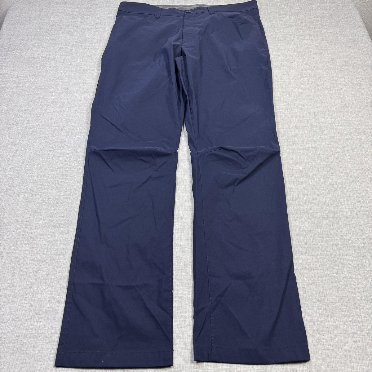Eddie Bauer Tech Pants Mens 38x34 Blue Nylon Spandex Microfiber