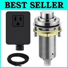 Garbage Disposal Air Switch Button in Brushed Nickel