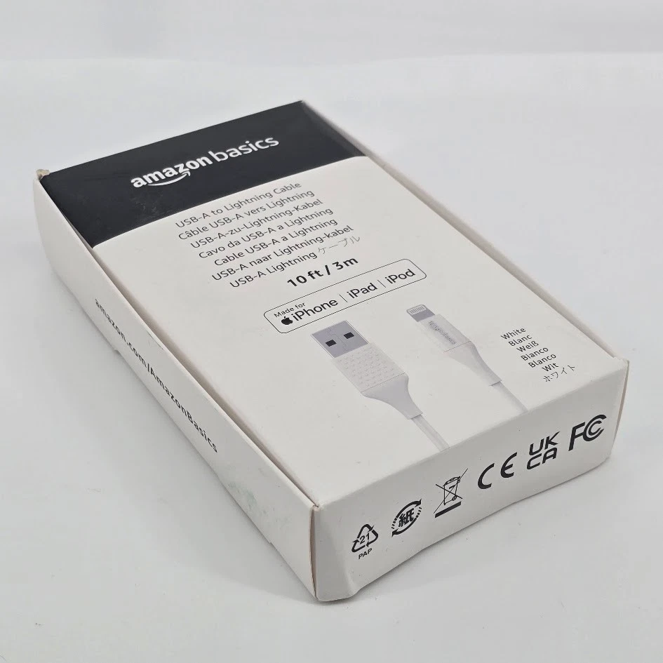 Amazon Basics - 1-Pack USB-A to Lightning ABS Charger Cable, MFi Certified 10FT - Image 2 of 2