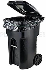 65 Gallon Trash Bags │ 2.7 Mil │ Black Heavy Duty Garbage Can Liners │ 50” X 48”