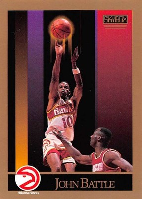 1990-91 SkyBox #1 John Battle EX Excellent Hawks