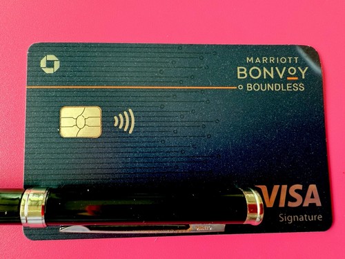 American Express Marriott Bonvoy card Blue Gray Silver platinum Metal LTD RARE - Picture 8 of 18
