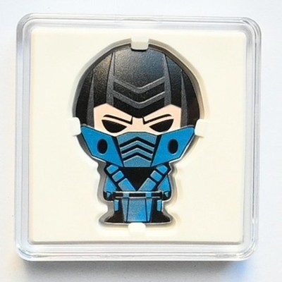   Mortal Kombat Sub-Zero 1 oz Silver Coin   2022 Niue $2   Chibi Shape