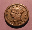 Photo of a 1848-P Large Cent from an eBay listing that sold on Jul 19, 2026