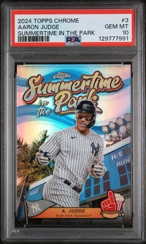 2024 Topps Chrome Summertime In The Park Aaron Judge PSA 10