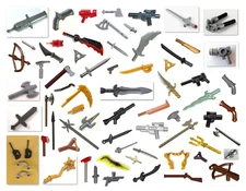 LEGO WEAPON ARMORY ~ Guns Knives Swords Axes Spears Crossbows Grenade & More NEW