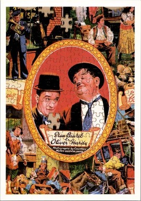 Laurel & Hardy Jigsaw Puzzle Effect Museum of the Moving Image Postcard