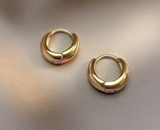 Gold Stainless Steel Waterproof Non Tarnish 8mm Earrings