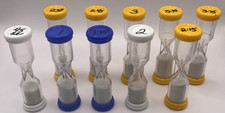 Lot of ten 10 Sand Timers Ranging From 45 Seconds-3 Minutes/15 Seconds