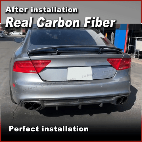 Fit for Audi A7 Sline S-Line S7 2011-2014 REAL Carbon Rear Bumper Diffuser Lip - Bild 4 von 13