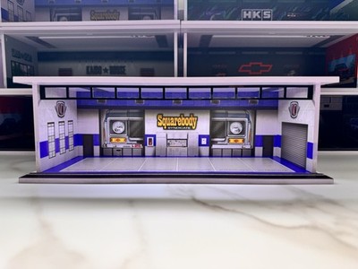 M2 Square Body Syndicate Theme Diorama For 1:64 Scale Model Garage LED Lighting!