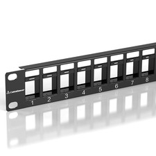 CableGeeker 24 Port Blank Keystone Patch Panel with Snap-in Design, Cat6 Netw...