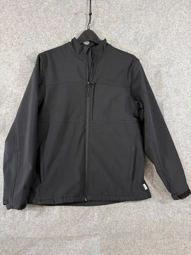 Magellan Softshell Jacket Mens M Black Fleece Lined Classic Fit Full Zip Stretch image 3