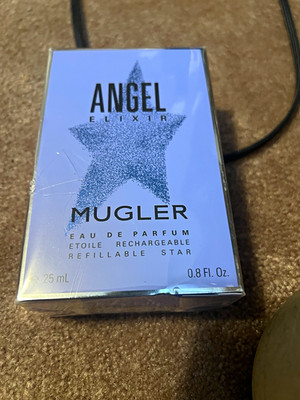 Mugler Angel Elixir Eau de Parfum Spray, Refillable Rechargeable 0.8 fl oz