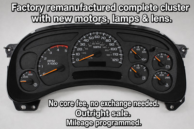 2003-2004 ONLY REBUILT SILVERADO SIERRA DURAMAX DIESEL LB7 2500HD 3500HD CLUSTER