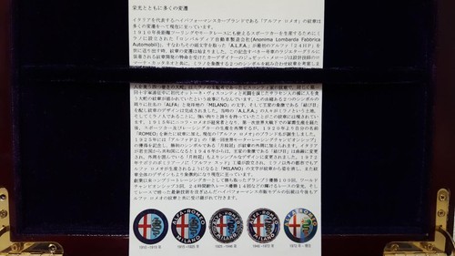 Alfa Romeo Emblem Set of 5 With Box 1910, 1915, 1925, 1946, 1972 Coat of arms - Picture 9 of 10