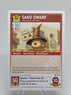 Maplestory iTCG Set 4 NPC Heroes - Sand Dwarf 29/60 - WOTC 2008