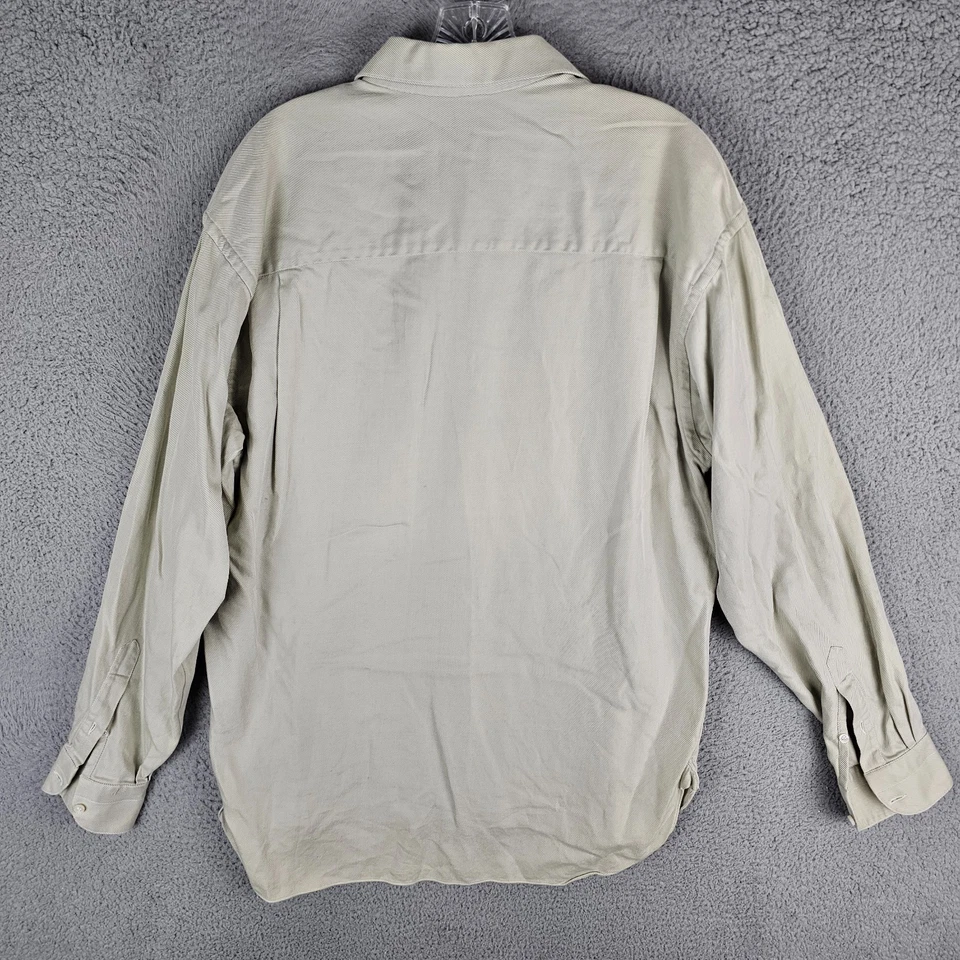 Camisa Lorenzini para Neiman Marcus Para Hombre 39 Beige Rayas Manga Larga Abotonada Foto 2 de 4