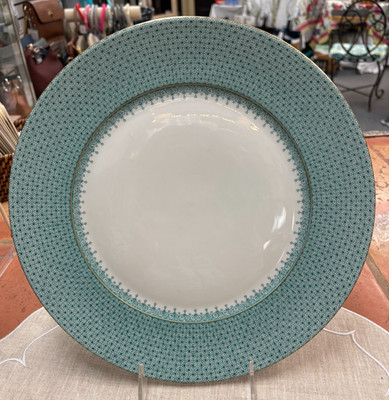 Mottahedeh Green Lace Service Plate 12'' Store Sample, New Condition