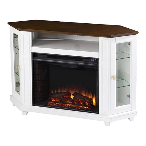 Southern Enterprises Dilvon Electric Media Fireplace TV Stand