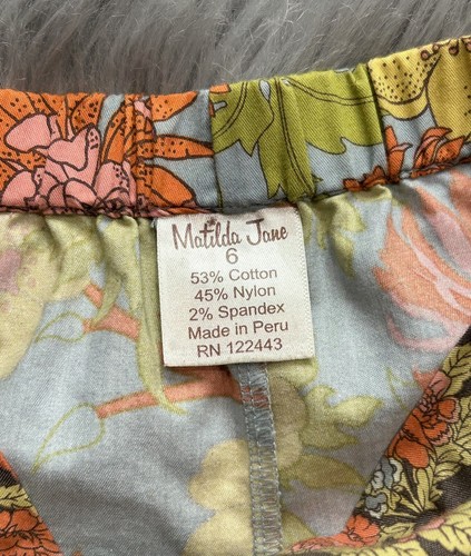 Matilda Jane Kids Girls Sz 6 Fall 2010 Field Trip Samantha Ruffles Floral Pants - Picture 4 of 4