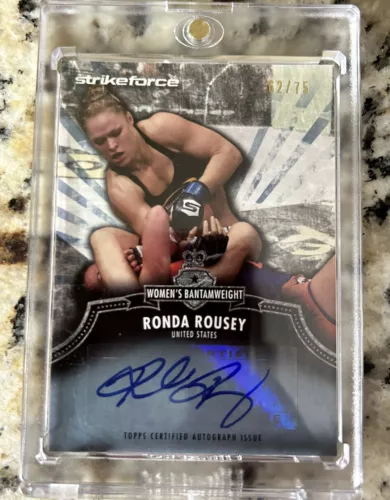 2012 TOPPS UFC BLOODLINES  CHAMPION RARE RONDA ROUSEY 62/75 AUTO ROOKIE (RC)