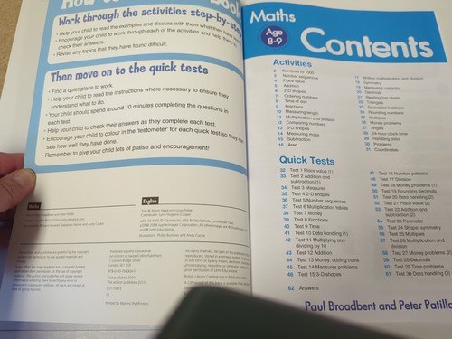 Math's English Age 8-9 Key Stage 2 Activity Book Letts Make It Easy New - Picture 3 of 13